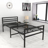 Heaven Shield Folding Bed Single Size With Headboard For Bedroom, Guests And Rented Apartments – Metal, Powder Coated, Black