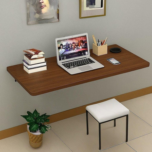 Heaven Shield Round Corner Wall Mounted Engginered Wood Folding Table | Pre-assembled