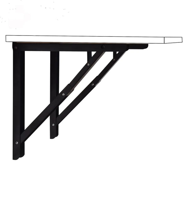 Heaven Shield Round Corner Wall Mounted Engginered Wood Folding Table | Pre-assembled