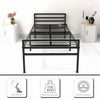 Heaven Shield Folding Bed Single Size With Headboard For Bedroom, Guests And Rented Apartments – Metal, Powder Coated, Black