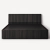 Heaven Shield Engineered Wood Bed in Ebony Black – Queen Size (L1985 x W1560 x H300 mm) | Platform Bed | Modern Wooden Bed for Bedroom, Durable & Stylish Design