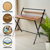 Heaven Shield Folding Table for Home, Office, Art, Study, Computer and Gaming I Foldable Desk Engineered Wood Study Table(Free Standing, Finish Color - Dark Walnut, Pre-assembled)