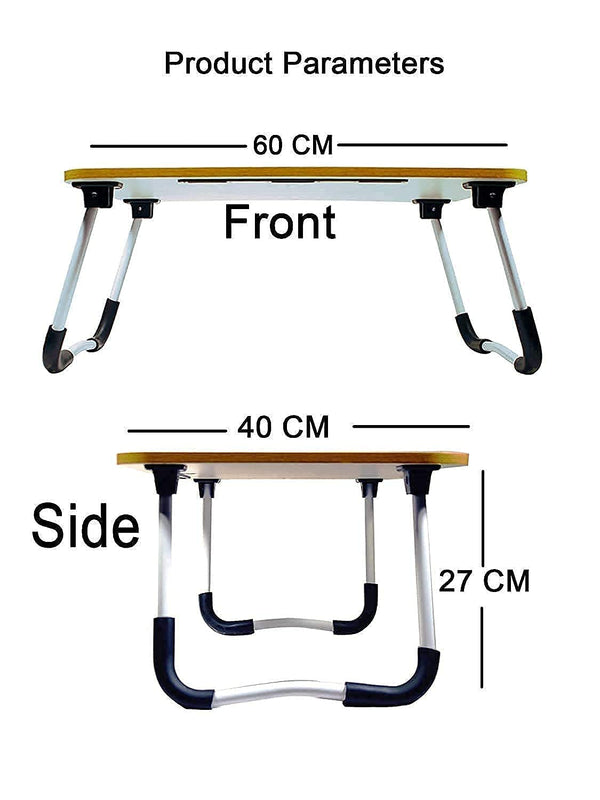 Heaven Shield Multipurpose Foldable & Portable Study, Computer Table (Black), Wood