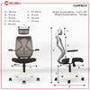 Heaven Shield Multi Adjustable Headrest Office Chair (Nylon, Black)