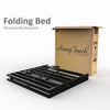 Heaven Shield Folding Bed Single Size With Headboard For Bedroom, Guests And Rented Apartments – Metal, Powder Coated, Black