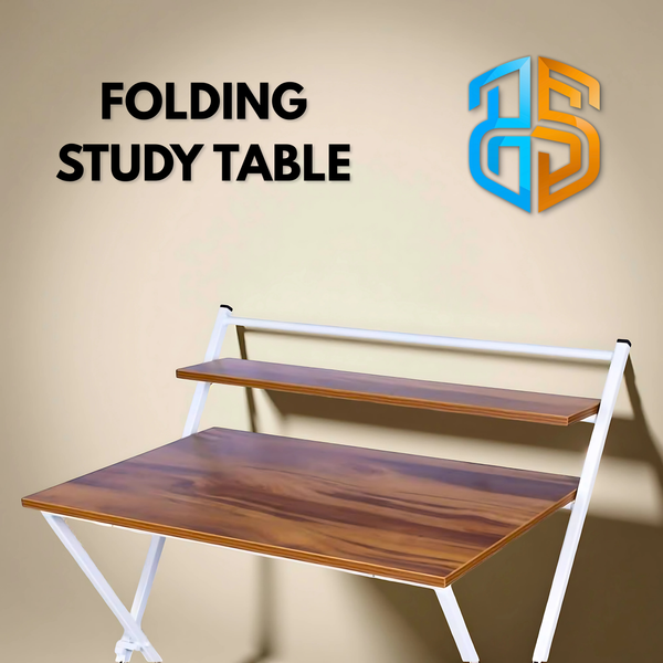 Heaven Shield Engineered Wood Study Table(Free Standing, Finish Color - Natural Wooden Finish, Pre-assembled)