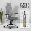 Heaven Shield Ergonomic Mesh Home & Office Chair Imported Pneumatic Hydraulic|2D Adjustable Arm Rest (High-Back), White