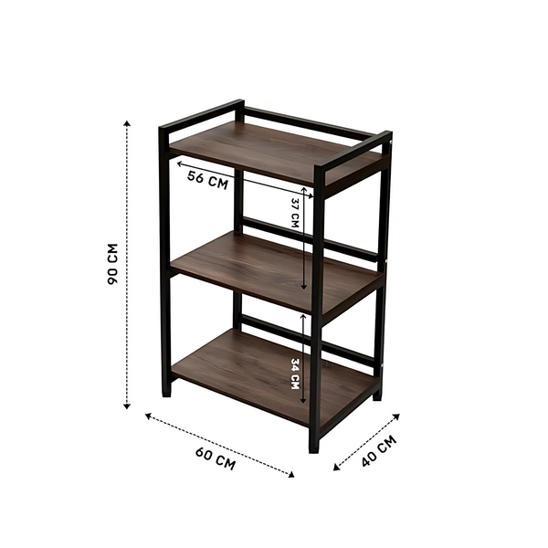 Heaven Shield Utensil Kitchen Rack Iron, Wood Multipurpose Rack | Microwave Oven Stand & OTG Rack