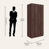 Heaven Shield Ewa without Mirror Engineered Wood 2 Door Wardrobe(Finish Color - Brown, Knock Down)