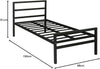 Heaven Shield Home Decor Metal Single Bed(Finish Color - Black, Delivery Condition - DIY(Do-It-Yourself))