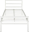 Heaven Shield Metal Single Bed(Finish Color - White, Delivery Condition - DIY(Do-It-Yourself))