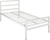 Heaven Shield Metal Single Bed(Finish Color - White, Delivery Condition - DIY(Do-It-Yourself))