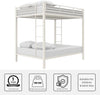 Heaven Shield ®™ | Twin Bed for Junior/ Adults with Guard Rail, Metal Bunk Bed Metal Bunk Bed(Finish Color - White, DIY(Do-It-Yourself))