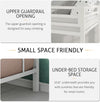 Heaven Shield ®™ | Twin Bed for Junior/ Adults with Guard Rail, Metal Bunk Bed Metal Bunk Bed(Finish Color - White, DIY(Do-It-Yourself))