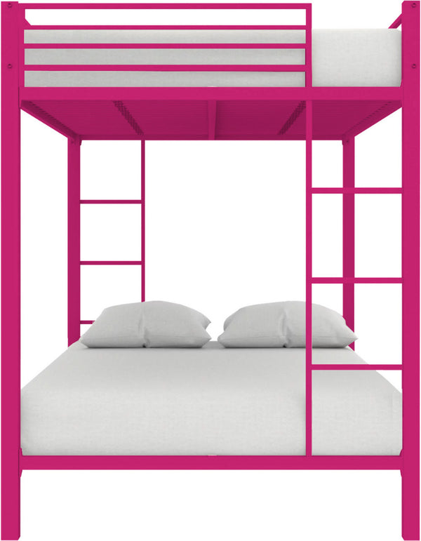 Heaven Shield ®™ | Twin Bed for Junior/ Adults with Guard Rail, Metal Bunk Bed Metal Bunk Bed(Finish Color - Pink, DIY(Do-It-Yourself))