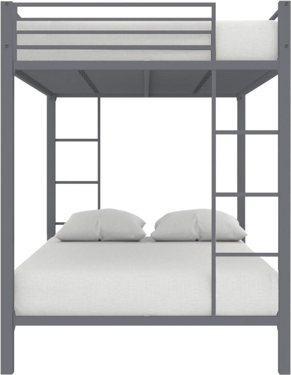 Heaven Shield ®™ | Twin Bed for Junior/ Adults with Guard Rail, Metal Bunk Bed Metal Bunk Bed(Finish Color - Grey, DIY(Do-It-Yourself))