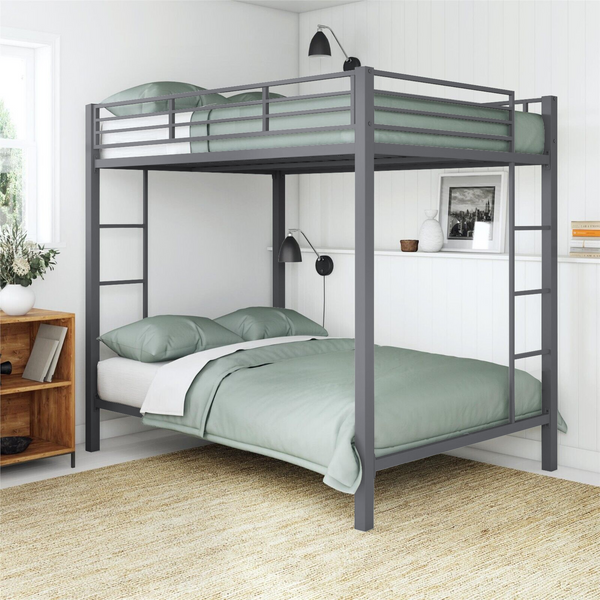 Heaven Shield ®™ | Avengers Twin Bed for Junior/ Adults with Guard Rail, Metal Bunk Bed Metal Bunk Bed(Finish Color - Grey, DIY(Do-It-Yourself))