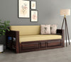 Feltro Sheesham Wood Sofa Bed With Storage (King Size, Walnut Irish Cream)
