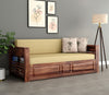 Feltro Sheesham Wood Sofa Bed With Storage (King Size, Walnut Irish Cream)