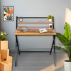 Heaven Shield Folding Table for Home, Office, Art, Study, Computer and Gaming I Foldable Desk Engineered Wood Study Table(Free Standing, Finish Color - Dark Walnut, Pre-assembled)