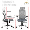 Heaven Shield Ergonomic Mesh Home & Office Chair Imported Pneumatic Hydraulic|2D Adjustable Arm Rest (High-Back), White