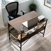 Heaven Shield Study Table for Students – Office Table, Adults Work Table for Home Office – pc, Laptop, Desktop, Drawing, Computer Table with Storage Space (Walnut)