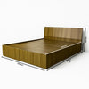 Heaven Shield Engineered Wood Bed in Almond Beige – Queen Size (L1985 x W1560 x H300 mm) | Platform Bed | Modern Wooden Bed for Bedroom, Durable & Stylish Design