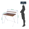Heaven Shield Engineered Wood Study Table(Free Standing, Finish Color - Natural Wooden Finish, Pre-assembled)