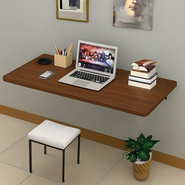 Heaven Shield Round Corner Wall Mounted Engginered Wood Folding Table | Pre-assembled
