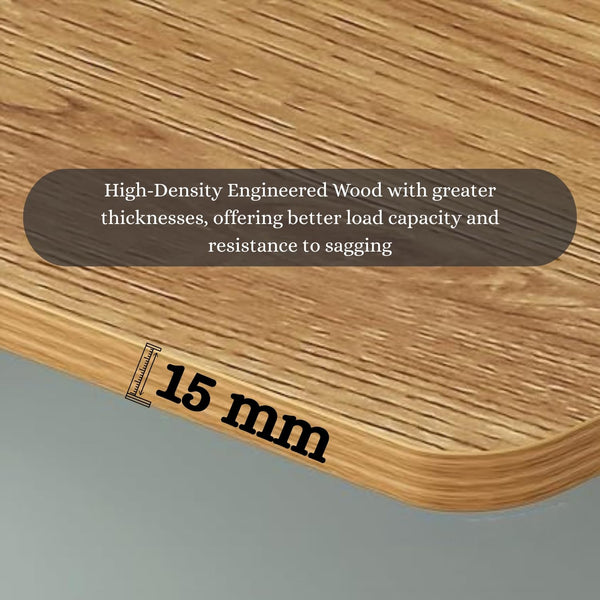 Heaven Shield Engineered Wood Wall Mounted Folding Table for Kitchen, Computer, Workstations Multi Function Computer Desk Workbench (Colour – Light Oak) DIY (Do It Your Self)