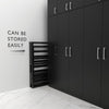 Heaven Shield Folding Bed Single Size With Headboard For Bedroom, Guests And Rented Apartments – Metal, Powder Coated, Black