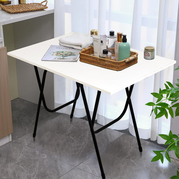 Heaven Shield Multipurpose Foldable & Portable Study, Computer Table (Windsor-Pearl White), Wood