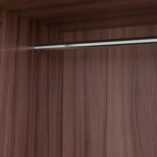 Heaven Shield Ewa without Mirror Engineered Wood 2 Door Wardrobe(Finish Color - Brown, Knock Down)