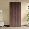 Heaven Shield Ewa without Mirror Engineered Wood 2 Door Wardrobe(Finish Color - Brown, Knock Down)