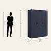 Heaven Shield 3-Door with Locker Metal Almirah(Finish Color - Textured Denim Blue, Pre-assembled)
