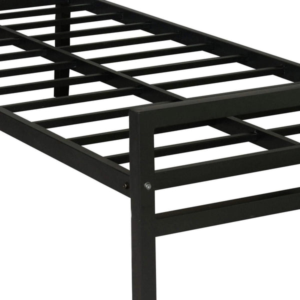 Heaven Shield Home Decor Metal Single Bed(Finish Color - Black, Delivery Condition - DIY(Do-It-Yourself))