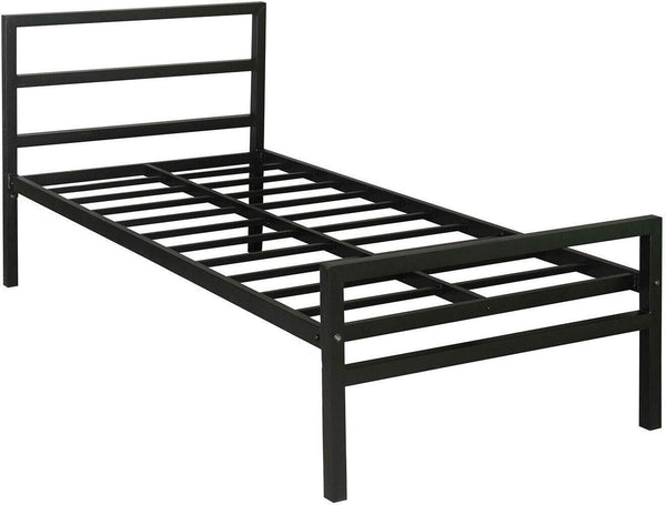 Heaven Shield Home Decor Metal Single Bed(Finish Color - Black, Delivery Condition - DIY(Do-It-Yourself))