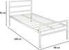Heaven Shield Metal Single Bed(Finish Color - White, Delivery Condition - DIY(Do-It-Yourself))