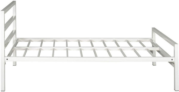 Heaven Shield Metal Single Bed(Finish Color - White, Delivery Condition - DIY(Do-It-Yourself))
