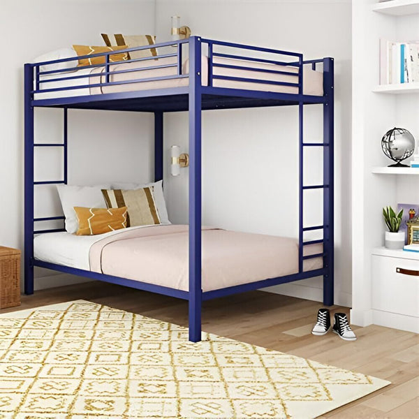 Heaven Shield ®™ | Avengers Twin Bed for Junior/ Adults with Guard Rail, Metal Bunk Bed Metal Bunk Bed(Finish Color - Blue, DIY(Do-It-Yourself))