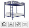 Heaven Shield ®™ | Avengers Twin Bed for Junior/ Adults with Guard Rail, Metal Bunk Bed Metal Bunk Bed(Finish Color - Blue, DIY(Do-It-Yourself))