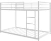 Heaven Shield ®™ | Meta Twin Bed for Junior/ Adults with Guard Rail, Noise Free Metal Bunk Bed(Finish Color - White, DIY(Do-It-Yourself))