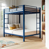 Heaven Shield ®™ | Twin Bed for Junior/ Adults with Guard Rail, Metal Bunk Bed Metal Bunk Bed(Finish Color - BLUE, DIY(Do-It-Yourself))