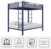 Heaven Shield ®™ | Twin Bed for Junior/ Adults with Guard Rail, Metal Bunk Bed Metal Bunk Bed(Finish Color - BLUE, DIY(Do-It-Yourself))