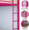 Heaven Shield ®™ | Twin Bed for Junior/ Adults with Guard Rail, Metal Bunk Bed Metal Bunk Bed(Finish Color - Pink, DIY(Do-It-Yourself))
