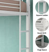 Heaven Shield ®™ | Twin Bed for Junior/ Adults with Guard Rail, Metal Bunk Bed Metal Bunk Bed(Finish Color - White, DIY(Do-It-Yourself))