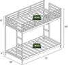 Heaven Shield ®™ | Twin Bed for Junior/ Adults with Guard Rail, Metal Bunk Bed Metal Bunk Bed(Finish Color - BLUE, DIY(Do-It-Yourself))