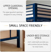 Heaven Shield ®™ | Twin Bed for Junior/ Adults with Guard Rail, Metal Bunk Bed Metal Bunk Bed(Finish Color - BLUE, DIY(Do-It-Yourself))
