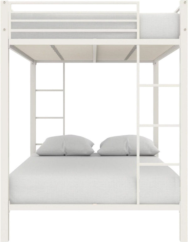 Heaven Shield ®™ | Twin Bed for Junior/ Adults with Guard Rail, Metal Bunk Bed Metal Bunk Bed(Finish Color - White, DIY(Do-It-Yourself))