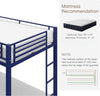 Heaven Shield ®™ | Twin Bed for Junior/ Adults with Guard Rail, Metal Bunk Bed Metal Bunk Bed(Finish Color - BLUE, DIY(Do-It-Yourself))